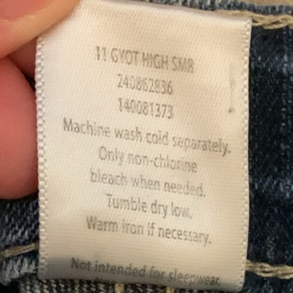 Gymboree Heart Pocket Blue Jeans Size 10 Adjustable Waist. J - Picture 8 of 9
